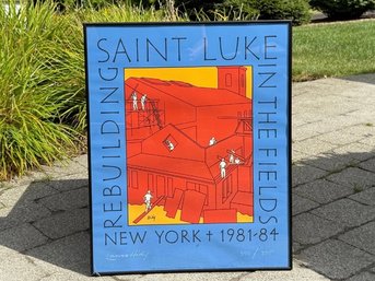 Lance Hidy 'Rebuilding Saint Luke In The Fields' Framed Poster