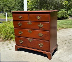 Antique Late 18th  Century Cherry Bracket Foot Chippendale Dresser