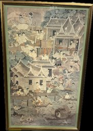 Signed Thai Scene Print By Jim Thompson