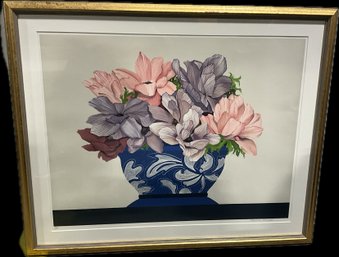 Signed ~ Elizabeth Hampe ~ Artist's Proof Anemones Floral Still Life Print