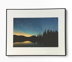 Signed Barb Gonzalez 'Sparks Lake Star Trails, Oregon Cascades' Photograph 8/250  20' X 16'