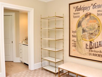 2 0f 2 Global View Spike  Antique Brass Etagere  $1948