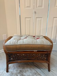 Pier 1 VTG Pier One Rattan Wicker Ottoman