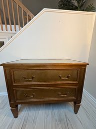 THEODORE ALEXANDER Eglomise 2 Drawer Chest.