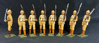 British Tropical Dress Infantry Soldiers Likely Made By W. Britain, RP World Models Or Timpo Solids.