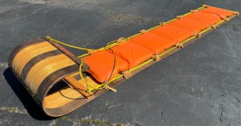 Vintage Adirondack Eight Foot Wooden Toboggan