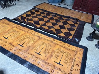 3 Runners Handpainted Canvas Floor Cloths