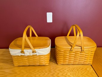 Pair Of Longaberger Baskets 1996