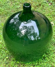 Great Large Demijohn Green Glass Bottle