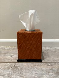 Orange Woven Tissue Box Made Indonesia