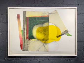 Colorful Abstract Mixed Media Collage By Nancy Reinker Titled Visceral Vignette 1