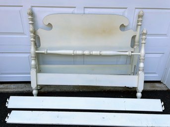 Full Size Wood Bed Frame With Rails - AS IS