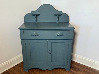 Charming Antique Livingstons Vermont Slate Blue Washstand