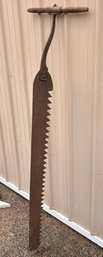 Large Antique T-Handle Ice Saw 68' Long