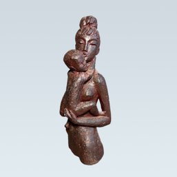 Stunning Leonardo Obras Mother & Child Signed Statue