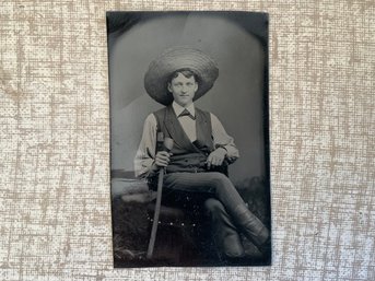 Tintype Of A Man Of Means Dressed In Costume