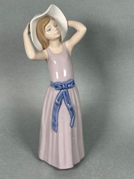 Vintage Lladro 'Coy' Porcelain Figure