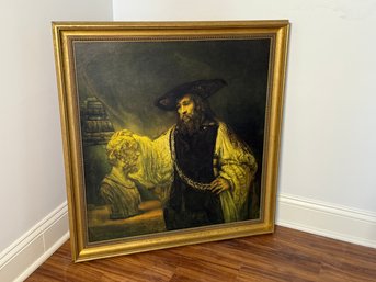 Vintage Rembrandt 'Aristotle With A Bust Of Homer' Reproduction Print Of 1653 Original