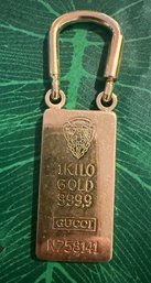 Gucci  Gold Bar Key Chain Vintage 60s'