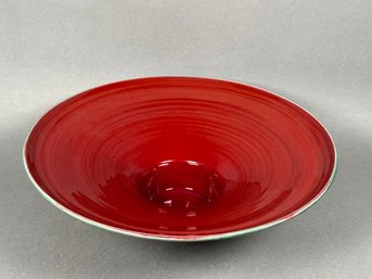 Signed Angela Fina Ceramic Pottery Bowl