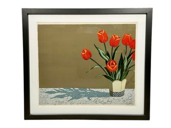 Phyllis Sloane, Tulips,  Silkscreen Pencil Signed & Numbered