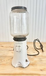 Vintage 1950's Kitchen Aid Hobart A-9 Metal And Glass Coffee Grinder