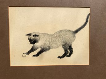 Original Drawing Of A Cat At Play