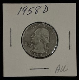 1958 Washington Quarter Coin