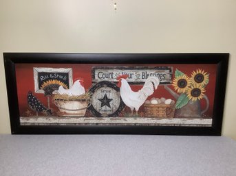 'Count Your Blessings' Framed Farmhouse Styled Wall Art (SIGNED)