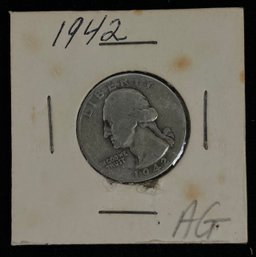 1942 Washington Quarter Coin