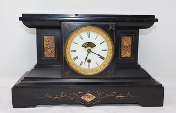 Slate Open Escapement Mantel Clock