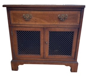 Henredon One Drawer Two Door Side Tale