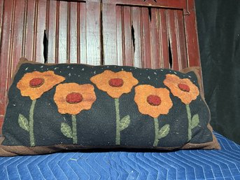 Beautiful Pillow With Raised Felt Flowers