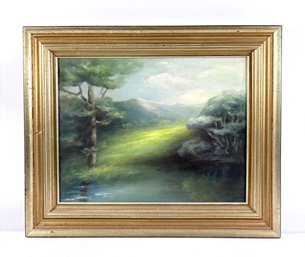 Signed L'Ecluse Tonalist Landscape Oil Painting