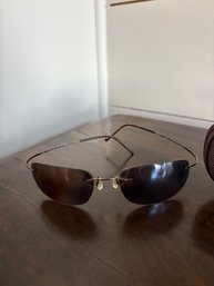 Maui Jim Sunglasses MJ 503-02 Titanium Flex Sport Frame Polarized ( Small Crack On One Lens .