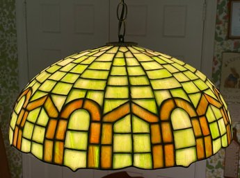 Vintage Stained Glass Hanging Ceiling Lamp