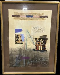 James Hussey (British, B. 1949), Signed Mixed-Media Composition, 1986