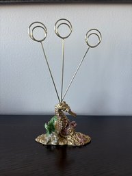 Seahorse Classic Vtg Style Enamel Gold Plated Decor Strass Beads Copper Metal