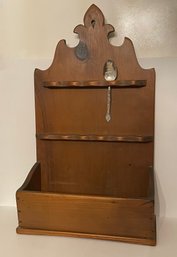 Vintage Pine Wood Spoon Holder By The LENNOX CRAFTSMEN