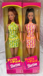 Two 1998 Pretty In Plaid Barbies