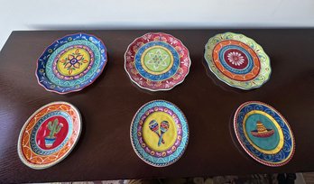 Pier 1  Fiesta Floral Set Of 6