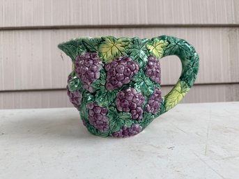 Ceramic Purple Grape Cluster Pitcher Made By The Haldon Group 1987
