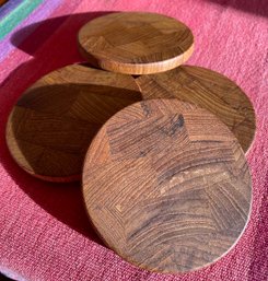Set Of 4 DANSK Wooden Coasters