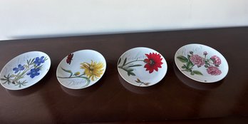 Set Of 4 Pier One Flower Salad Plates