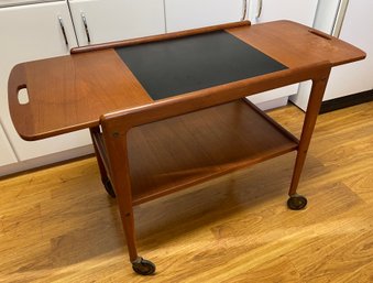 1960's Swedish Modern Tea Cart With Removable Tray
