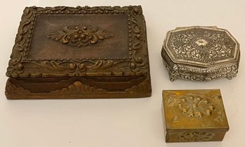 Three Vintage Table Top Boxes
