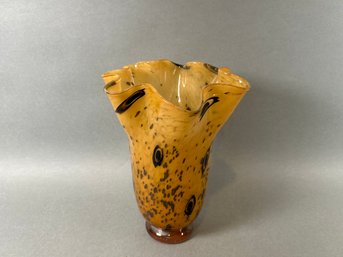 Beautiful Vintage Spotted Glass Vase