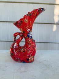 Red Ceramic Vase