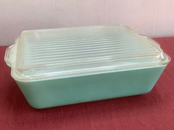Vintage Teal Pyrex Refrigerator Dish
