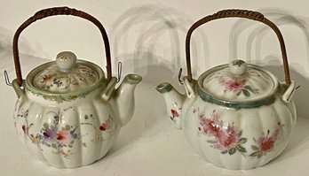 Vintage Pair Of Teapots For A Child's Tea Set